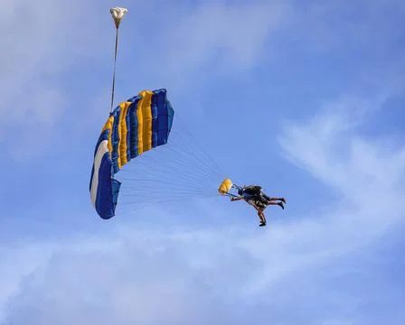 The Thrill Of Tandem Skydiving Stock Photos