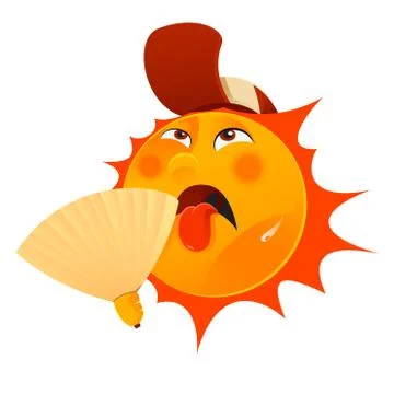 Thristy sun Stock Illustration