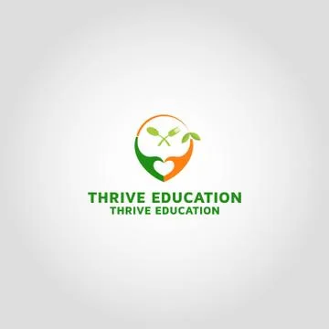 Thrive Education logo design template idea Stock Illustration