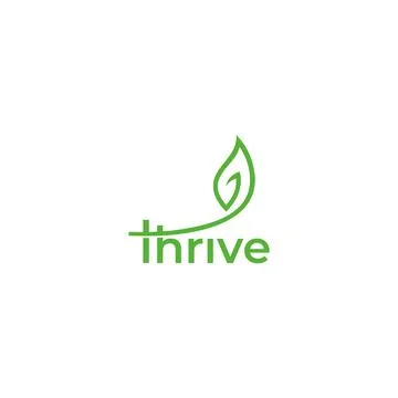 Thrive, fast grow, leaf. Vector logo icon template Stock Illustration