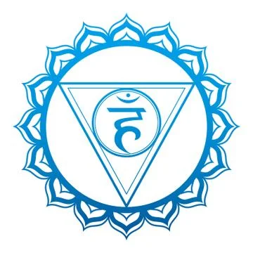 Throat Chakra Vector Illustration Stock Illustration