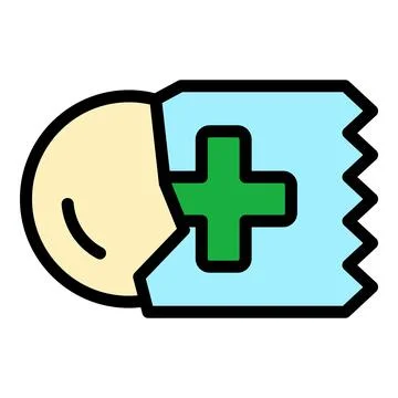 Throat lozenge icon vector flat Illustrazione stock