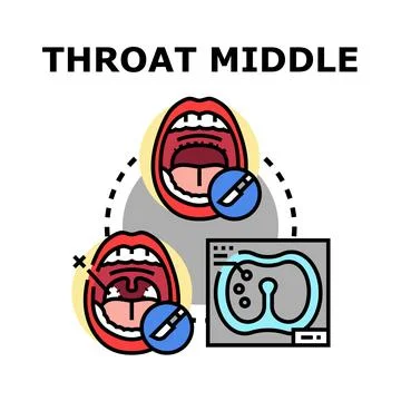 Throat middle human organ vector illustration Stock Illustration