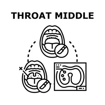 Throat middle human organ vector illustration Stock Illustration