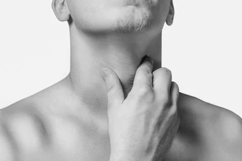 Throat pain Stock Photos