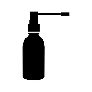 Throat spray black icon . Stock Illustration