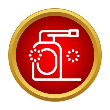 Throat spray device icon preventing germ infection Stock Illustration