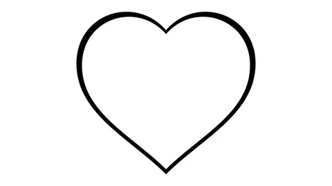 Throbbing love heart beating animation black Video stock 76992134