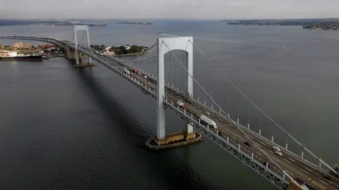 Throgs Neck Bridge 203 Stock Footage 97155016