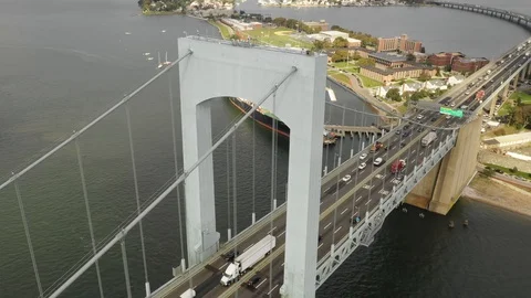 Throgs Neck Bridge 204 Stock Footage 97155030