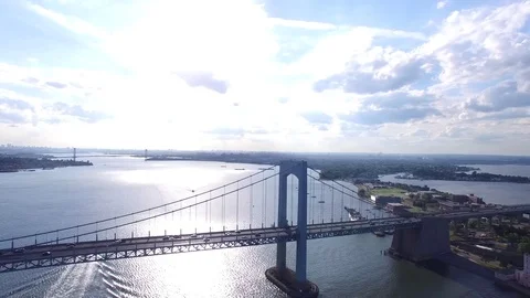Throgs Neck Bridge - NYC 5 Stock Footage 77505215
