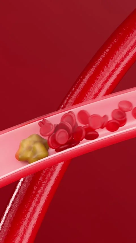 Thrombosis forms in blood vessels Vídeos de archivo 329611363