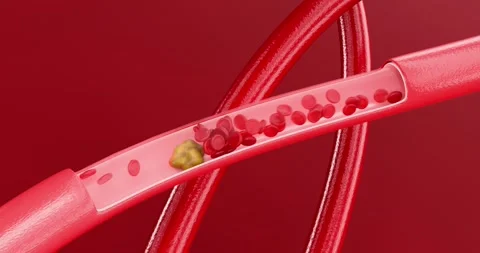 Thrombosis forms in blood vessels Видео 329611443