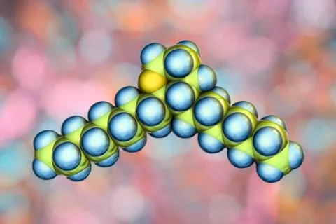 Thromboxane molecule, a lipid eicosanoid Stock Illustration