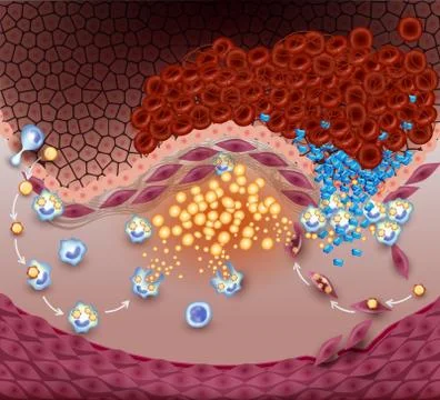 Thrombus, blood clot Stock Illustration