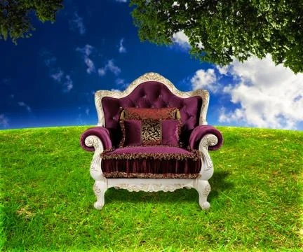 Throne fantasy background Stock Illustration
