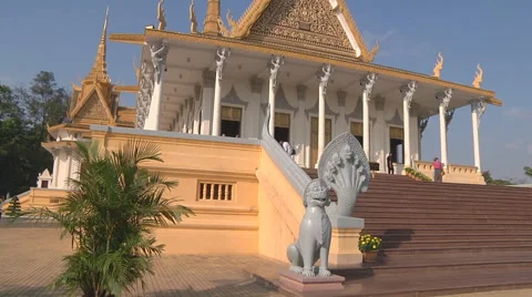 Throne Hall at the Royal Palace complex in Phnom Penh, Cambodia Stock Footage 51714191