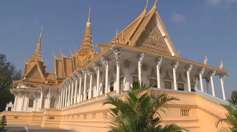Throne Hall at the Royal Palace in Phnom Penh, Cambodia Stock Footage 51897353