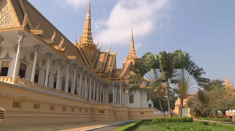 Throne Hall at the Royal Palace in Phnom Penh, Cambodia Stock Footage 51897455