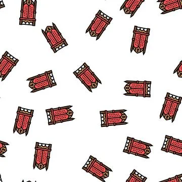 Throne king vector seamless pattern Stock Illustration