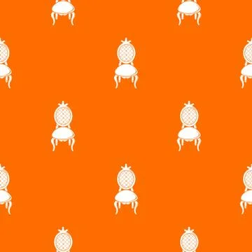 Throne pattern vector orange Stock Illustration