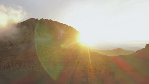 Throne of Zeus on Mount Olympus, Greece during sunset Stock Footage 331017587