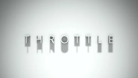 Throttle 3D title animation with shadows on a white background Stock Footage 297514575