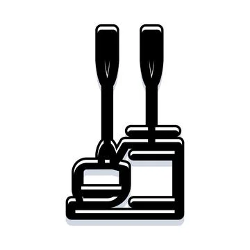 Throttles controlling engine power and acceleration levers Illustration