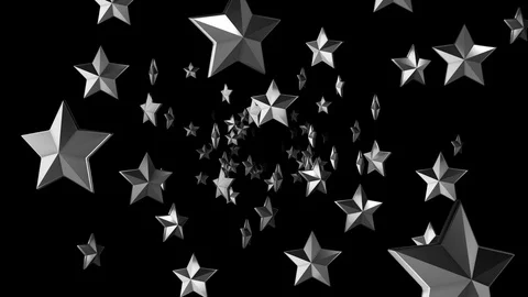 Through 3D Star Icons Stock Footage 129116277
