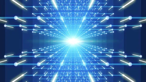 Through abstract virtual space Stock Footage 61136366