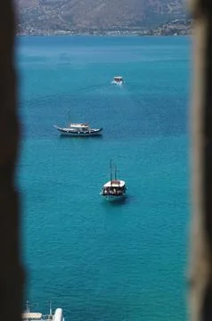 Through the ambrasure Stock Photos