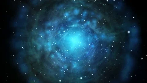 Through black hole. Space-time domain in deep space Stock Footage 74611203