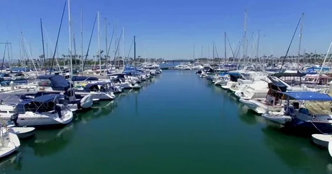 Through the Boat Docks Stock Footage 76476425