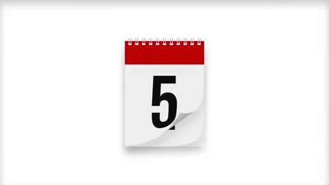 Through Calendar Countdown Stock Footage 136360023