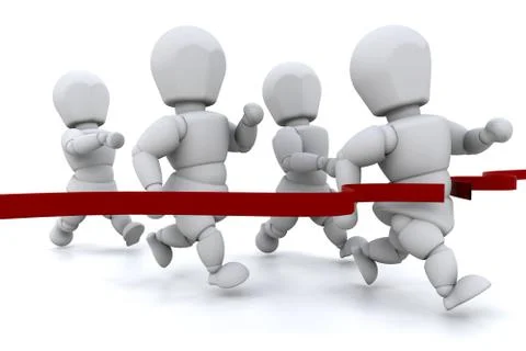 Through the finish line Stock Illustration