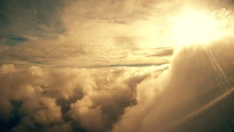 Through the Golden Cumulus Video stock 91958262