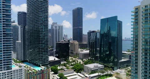 Through the heart of downtown Miami Stock Footage 157388316