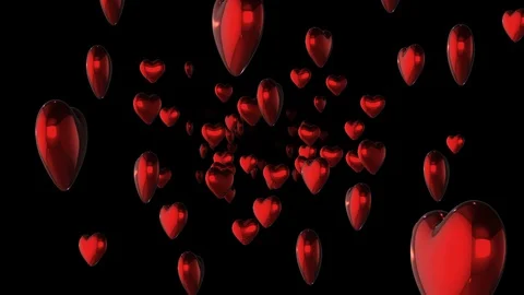 Through the Heart Symbol Stock Footage 128969326