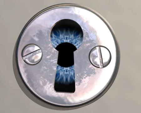 Through the key hole Stock Illustration
