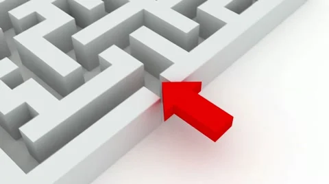 Through the labyrinth, concept of new way Stock Footage 17772411