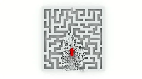 Through the labyrinth, concept of new way Stock Footage 17772549