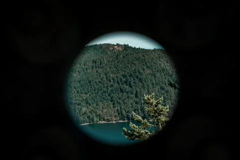 Through the looking glas view Stock-Fotos