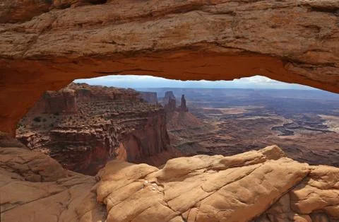 Through the Mesa Arch Stock Photos