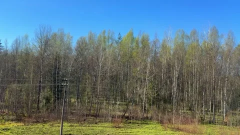 Through the rattling window of a moving railway carriage Video stock 335726510