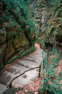 Through the rocks 스톡 사진