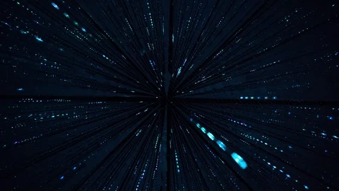 Through the Space. Real Lights abstract motion background. Stock Footage 93534590