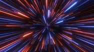 Through Space, Starfield. Seamless Loop Abstract Particles Background. Stock Footage