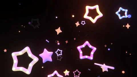 Through stars with light bulbs Stock Footage 247164580