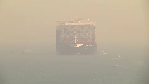 Through the Suez Canal Stock Footage 88431441