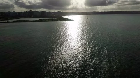 Through the Sunset Ocean Light Stock Footage 297484017